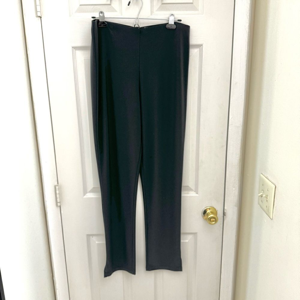 Sympli Women’s Flowy High Waisted Pants Size 8 Gray Lagenlook Artsy Boxy